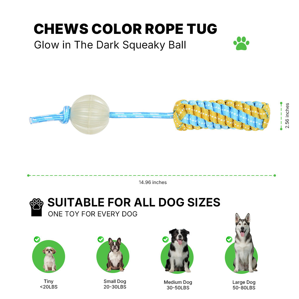 Night-Glow Chew Toy with Squeak